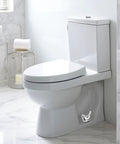 Two Ceramic Bird Toilet Bolt Covers Set, Cute Bird Screw Caps For Bathroom Decor, Easy Install Replacement Toilet Bolt Caps In Silver Finish, Fits Bolts Up To Six Tenths Of An Inch, Keeps Your Bathroom Clean And Tidy installed on a toilet