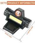 Two Pack Welding Light With Dual Rotatable Lamps, Magnetic Clamp Helmet Headlamp, size 6x2.36 in and 6.20x2.44 in