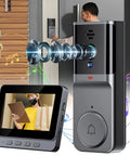 No WiFi Video Doorbell with Monitor, Wireless Doorbell Camera using 2.4G Module, shown with 4.3 inch IPS screen and night vision