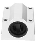 Rock Solid Aluminum Alloy Linear Motion Ball Bearing Slide Block Runs Like A Charm With Low Friction Design For Heavy Duty Construction Sites And Pro Grade Industrial Projects, showing the aluminum slide block with steel core.