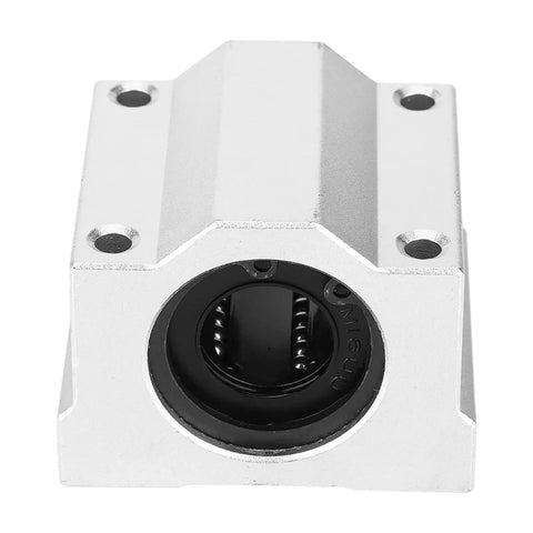 Rock Solid Aluminum Alloy Linear Motion Ball Bearing Slide Block Runs Like A Charm With Low Friction Design For Heavy Duty Construction Sites And Pro Grade Industrial Projects, showing the aluminum slide block with steel core.