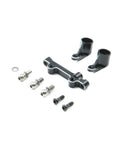 Aluminum Bellcranks and Drag Link Upgrade for Mini-T 2.0 and Mini-B RC Cars and Trucks LOS311002 Black Durable Steering Components for Tight Turns and Reliable Smooth Handling black aluminum steering parts with screws
