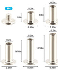Kickass Chicago Screw Bindings Assortment Kit For Leather Crafting And Bookbinding Projects showcasing different screw sizes and metal finish.