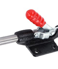 Heavy Duty Quick Release Toggle Clamp A Real Workhorse With 230Kg Holding Capacity For Drilling Cutting Welding And Tool Assembly Metalworking And PCB Bonding Applications Stainless Steel And Plastic Construction For Built To Last Performance, red handle and steel base