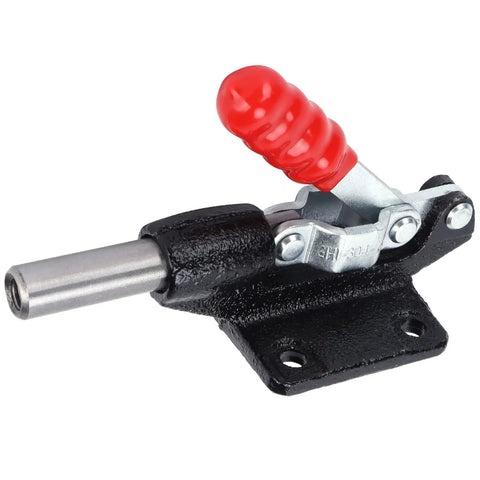 Heavy Duty Quick Release Toggle Clamp A Real Workhorse With 230Kg Holding Capacity For Drilling Cutting Welding And Tool Assembly Metalworking And PCB Bonding Applications Stainless Steel And Plastic Construction For Built To Last Performance, red handle and steel base
