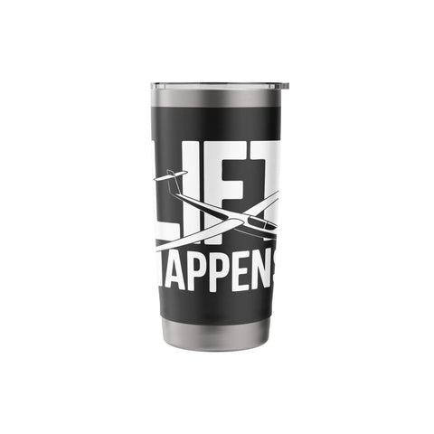 Insulated Stainless Steel Tumbler For Sailplane Pilots And Glider Fans, Keeps Coffee Hot During Tow Launches And Silent Thermals