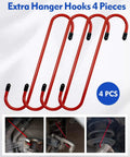Witaxima brake caliper piston compressor tool with four red U-shaped hanger hooks, front view