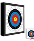 20 Inch Archery Target Set Lightweight High Density EVA Block with 10 target papers and 4 nails, side view