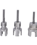Three alloy steel taps for Dpofirs 4 In 1 Dual Male Female Pipe Threader, cutting 1/2, 3/4, and 1 inch PVC pipes.