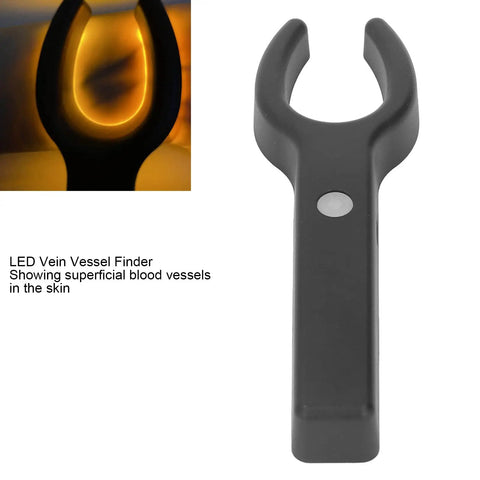 Rechargeable LED Vein Finder Transilluminator for easy vein access shown with glowing light for vein visibility.
