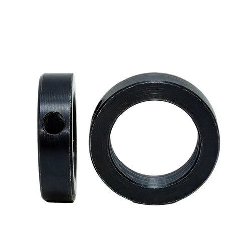 Professional Grade Fixed Ring Set Screw Shaft Collar Carbon Steel Anodized Split Clamp Design High Durability Zero Slippage On Shafts Under Heavy Load Ensuring Maximum Stability Where Tight Fittings Ensure Reliability And Safety Daily, black split clamp