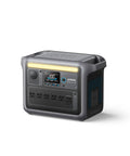 SOLIX C1000 Portable Power Station for Home Backup and Outdoor Adventures, front view showing multiple outlets and digital display.