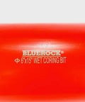 BluRock 6x15 inch wet coring bit label on bright red case