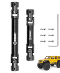 Center Driveshaft For SCX24 Beefed Up Steel Upgrade For C10 AXI00001 JLU Wrangler AXI00002 Bronco AXI00006 Heavy Duty CNC Hardened Steel U Joint For Extreme RC Performance, black 1/24 scale RC truck set