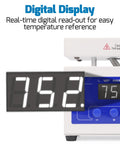 Digital display of Pro Grade Compact LED Soldering Hot Plate For SMD Rework And BGA Chips 100x50mm 210W Preheater Station
