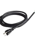 Beefy 6 Foot 18 AWG 3 Prong Power Cord For Appliances Open End SJT Cable With NEMA 5 15P US Plug 125V 10A 1250W UL Listed Black