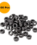 Badass M6 Hex Nuts 100 Piece Set Premium Carbon Steel Black Oxide Coating for heavy-duty assembly projects.