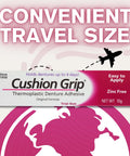 Travel Size Denture Adhesive 0.35 Oz That Holds Loose Dentures For Up To Four Days No Glue Zinc Free Waterproof Soft Reliner