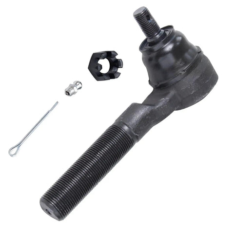 Front 6 Piece Drag Link And Tie Rods Kit For 97 06 Jeep Wrangler Upgrade With Outer Drag Link, Front Tie Rods And Adjusting Sleeves, Heavy Duty Steering Repair, Easy Install For Off Road Ready Beefed Up Performance, black steel tie rod end with cotter pin