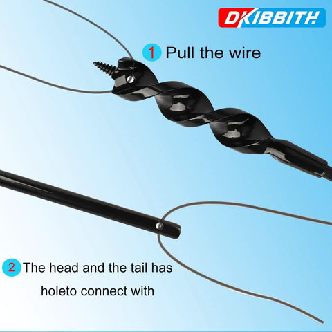 Pro Grade Flexible Installer Drill Bit For Pulling Wires Through Walls Ceilings And Sidewalks, 54 Inch Length, close-up