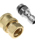 Set Of 2 Pressure Washer Adapters Quarter Inch Quick Connect To M14 Thread Brass Coupling Quick Disconnect Kit for Spray Lance Hose