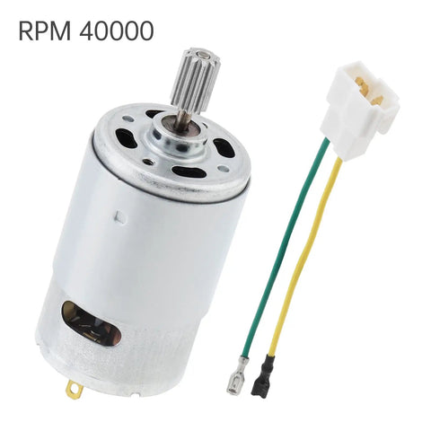 Beefed Up 24V 40000 RPM High Speed DC Motor With Fine 10 Teeth Gear Upgrade For Ride On Cars And Remote Control SUVs Powerful Electric Motor Replacement For Fast Hobby Rigs