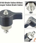 Upgraded 245103 Prime Spray Valve Kit With Drain Valve for Airless Paint Sprayers, shown in multiple angles
