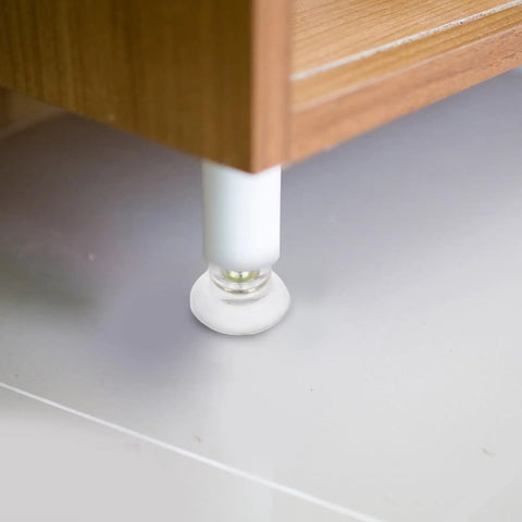 Heavy Duty Screw In Furniture Floor Protectors Set 10 Pcs With Plastic And Iron Pads Non Slip Glides With Suction Cups on wood leg