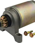 Magnum HD Electric Starter Motor For Tecumseh 33 739 37425 Heavy Duty Upgrade with bolts, showing gel-coated laminations