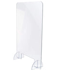 Heavy Duty Acrylic Desk Sneeze Guard 24 By 36 Inches Tabletop Shield With Transaction Window Clear Protective Barrier