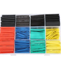 Comprehensive 530-Piece Heat Shrink Tubing Kit With 1.5 mm To 10 mm Shrink Tubes In Multicolor Black Red Yellow Blue Green
