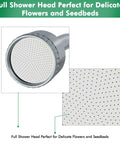 Close-up of 24-Inch Long Watering Wand With Flow Control and Gentle Soft Shower Sprayer head for delicate flowers