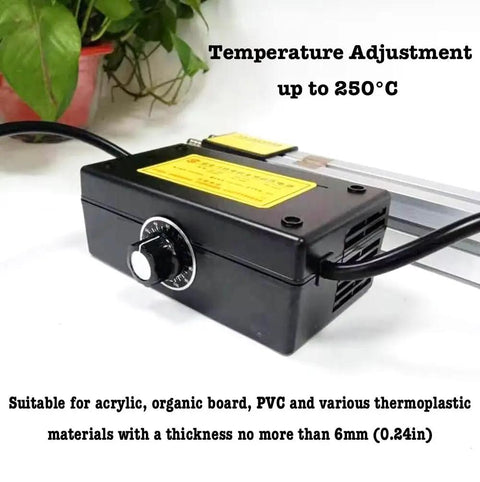Close-up of 110V Acrylic Bending Machine For Plastic Sheets And PVC Adjustable Thermostat Temperature Control heater unit.