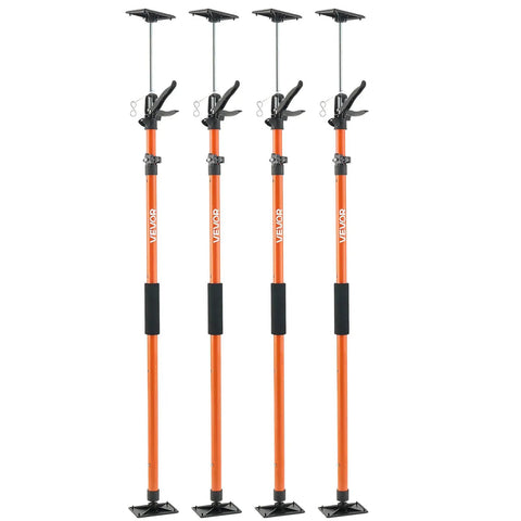 VEVOR 4-Pack Cabinet Support Poles, Heavy Duty Telescopic Steel Jack Props for drywall, adjustable height up to 154 lbs.