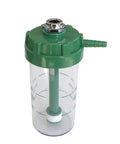 Oxygen Pressure Regulator Inhaler With Pro Grade Buoy Type Female Thread And Tube O2 Flow Meter Gauge Portable Gas Reducer For Emergency Oxygen Inhalation Lab And Industrial Use, green canister view