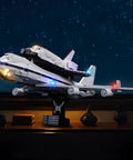 LED Lighting Kit For LEGO Shuttle Carrier Aircraft 10360 Lights Only Not Included Model in a dark display setting