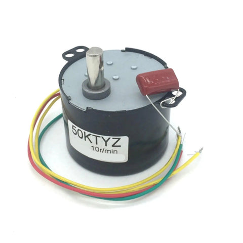 Low Speed 220V Permanent Magnet Synchronous Motor With Reversible Metal Gear Drive 1 To 50 RPM Beefy Torque For DIY Projects RC Cars E Scooters And Small Appliances