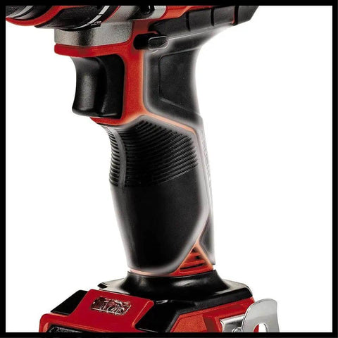 Close-up of Heavy Duty Cordless Drill And Screwdriver 18 Volt Brushless Motor handle with textured grip, designed for user comfort.