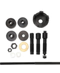 Rad 14 Piece Motorcycle Wheel Bearing Puller Tool Kit With Heavy Duty Metal Components For Removing And Installing 0 75 In 1 In 25 Mm Bearings Effortlessly Comes With Convenient Carrying Case To Fix Your Ride Like A Boss Today. black steel motorcycle wheel bearing puller kit with adapters, bolts, and washers