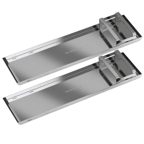 Pro Grade Stainless Steel Knee Boards 28 Inch By 8 Inch 16 Gauge With Smooth Edges For Easy Slab Kneeling Heavy Duty Slotted Sides