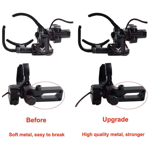 Drop Away Arrow Rest for Compound Bow Upgrade Archery Rest Beefed Up Aluminum Alloy Build with before and after comparison