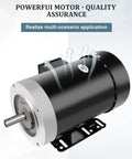 Beefy 1.5HP Electric Motor For Air Compressors, 1750 RPM General Purpose Three Phase Workhorse, 56C TEFC Frame, shown at an angle