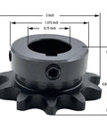40B11 Type B Sprocket for ANSI 40 Roller Chain Three Quarter Inch Bore Eleven Tooth Heavy Duty Hardened 1045 Carbon Steel