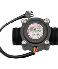 Water Flow Control Meter With LCD Display, Plug And Play, Hall Sensor Flow Meter, Three Quarter Inch Ports, Real Time Flow Rate And Totalizer