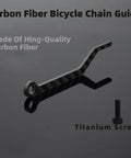 Tough As Nails Carbon Fiber Chain Catcher For Road Bikes with titanium screw, designed for stability and frame protection.