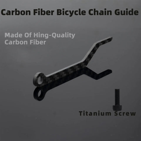 Tough As Nails Carbon Fiber Chain Catcher For Road Bikes with titanium screw, designed for stability and frame protection.