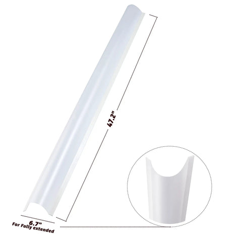 Two Pack Clear Door Hinge Protectors Baby Finger Pinch Guards Stop Toddler Door Catches 47.2x6.7 inch, flexible adhesive safety guard.