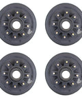 Four 12x2 TruRyde hub and drums for 7,000 Lb Trailer Axle Electric Brake Kit, Heavy Duty Two Pack for utility trailers.