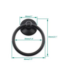 Black Metal Kitchen Cabinet Handles And Ring Pulls For Cabinets And Drawers Single Hole Installation Knobs With Screws front view