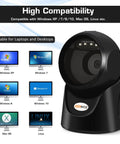 Omnidirectional Barcode Scanner For Lightning Fast Hands Free Data Capture Desktop USB Wired 1D 2D QR Code Reader high compatibility